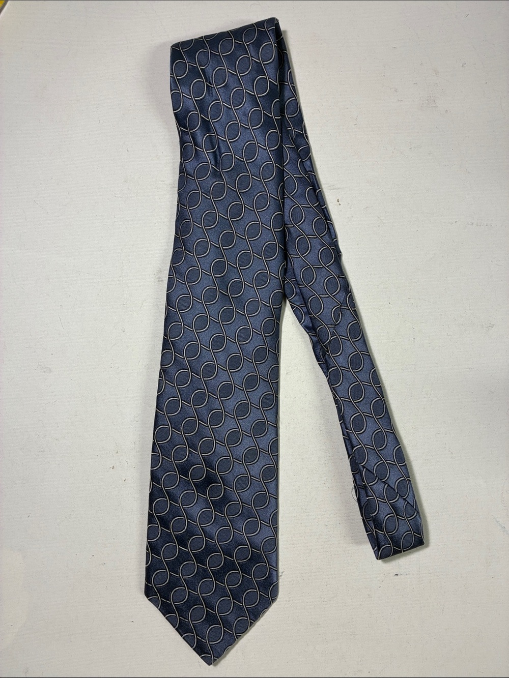 Arrow Navy Blue Geometric Loop Tie